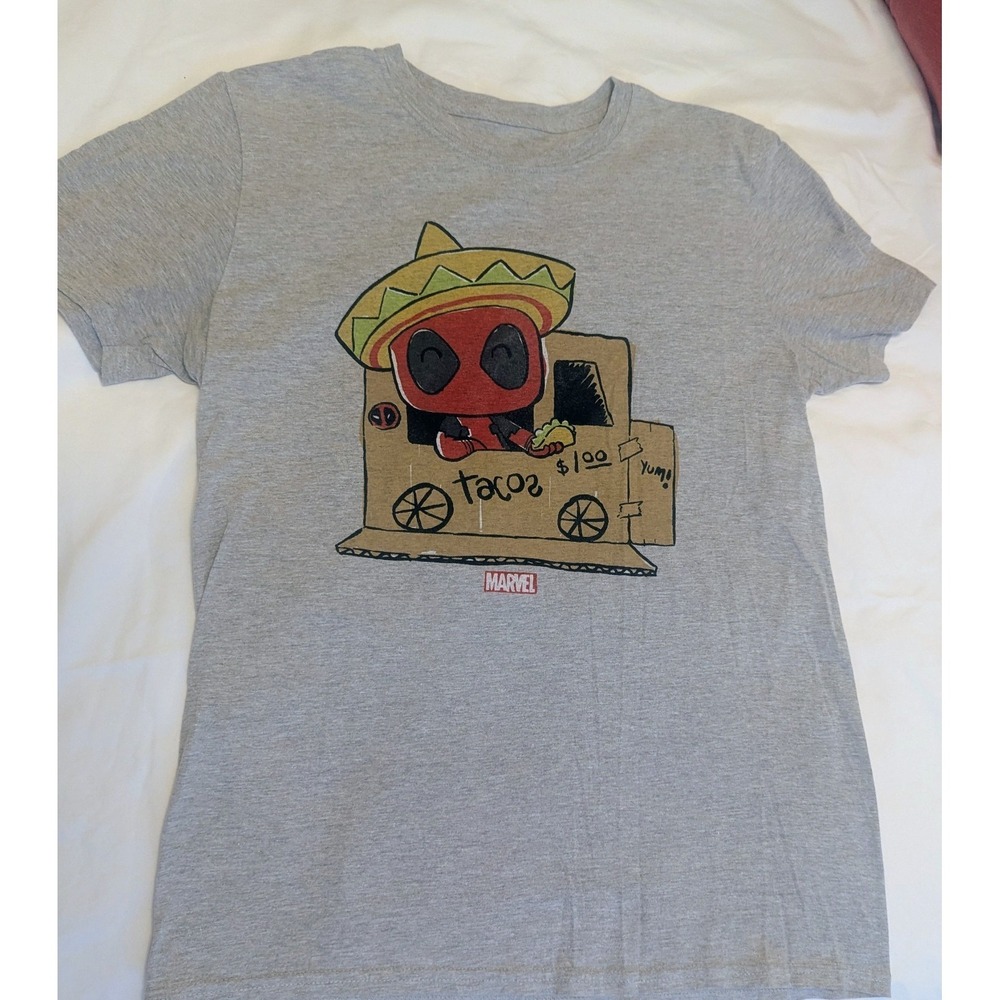 Marvel Deadpool Taco Truck T Shirt Medium